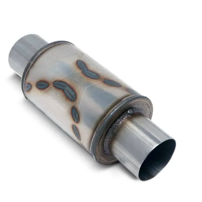 Black Widow Exhaust Widowmaker Neighborhater Muffler, 3.500 in. Diameter, Center Inlet/Center Outlet