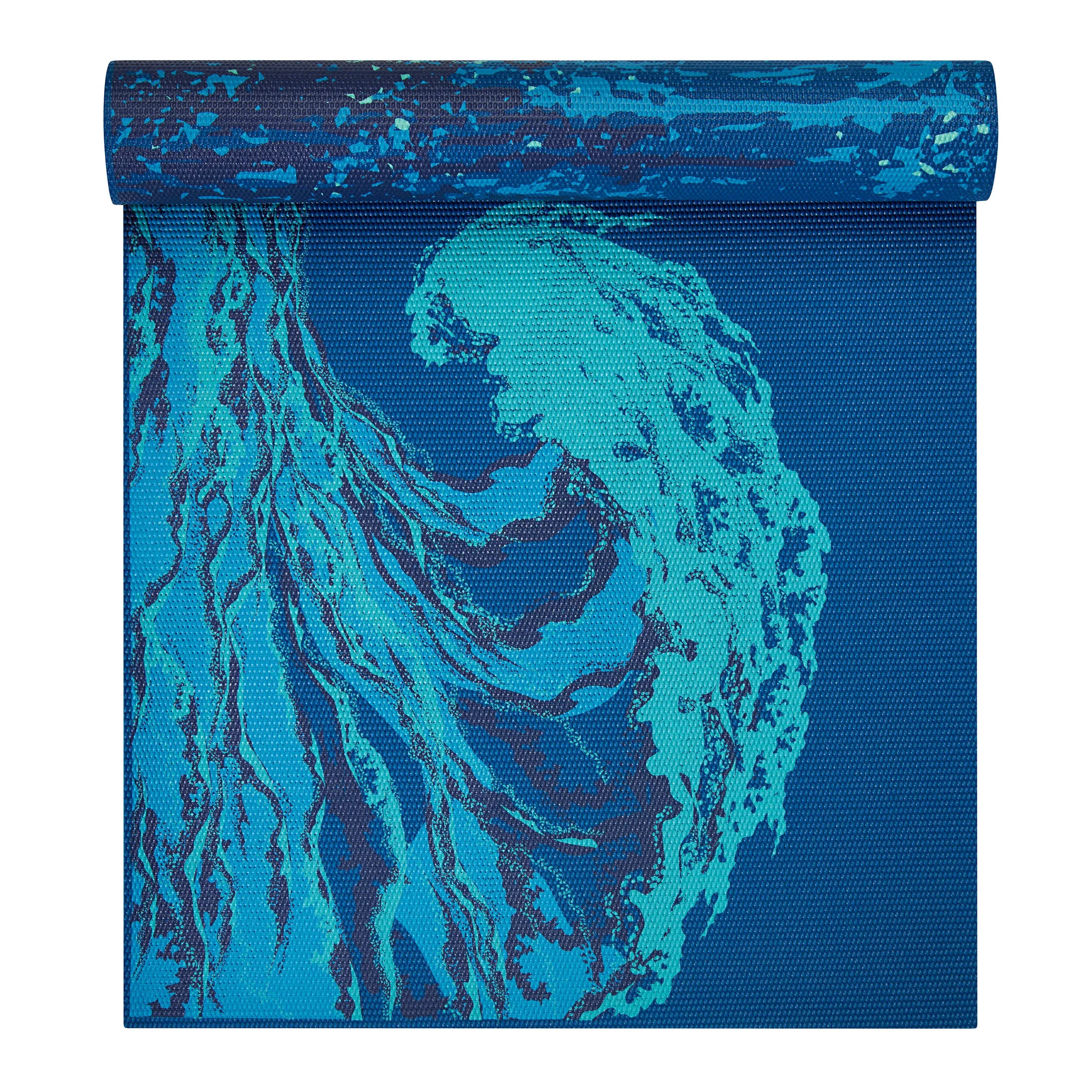 Gaiam Premium Reversible Peaceful Waters Yoga Mat (6mm)