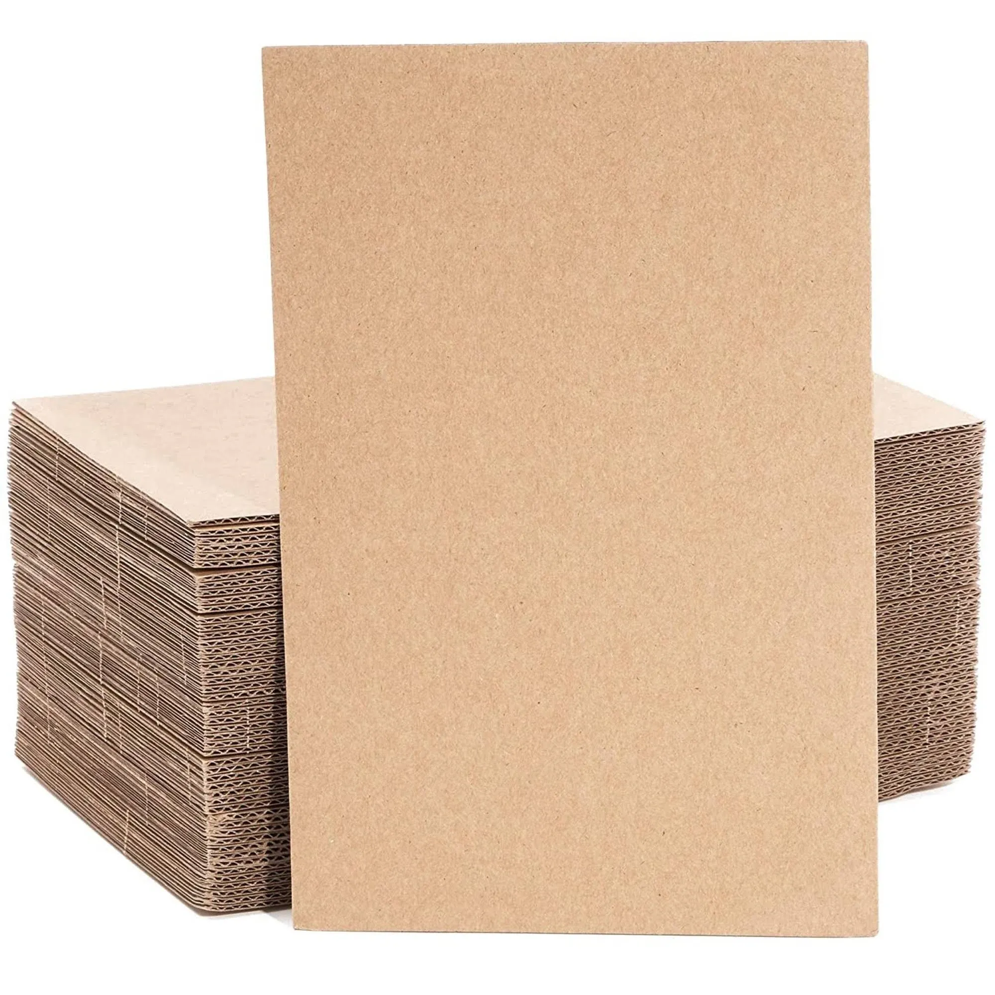 50 Packs 6x9 inches Cardboard Sheets, Premium Brown Kraft Corrugated Cardboard Backing and Corrugated Inserts Bulk for Shipping, Mailing,T-Shirts, DIY Décor and Crafts