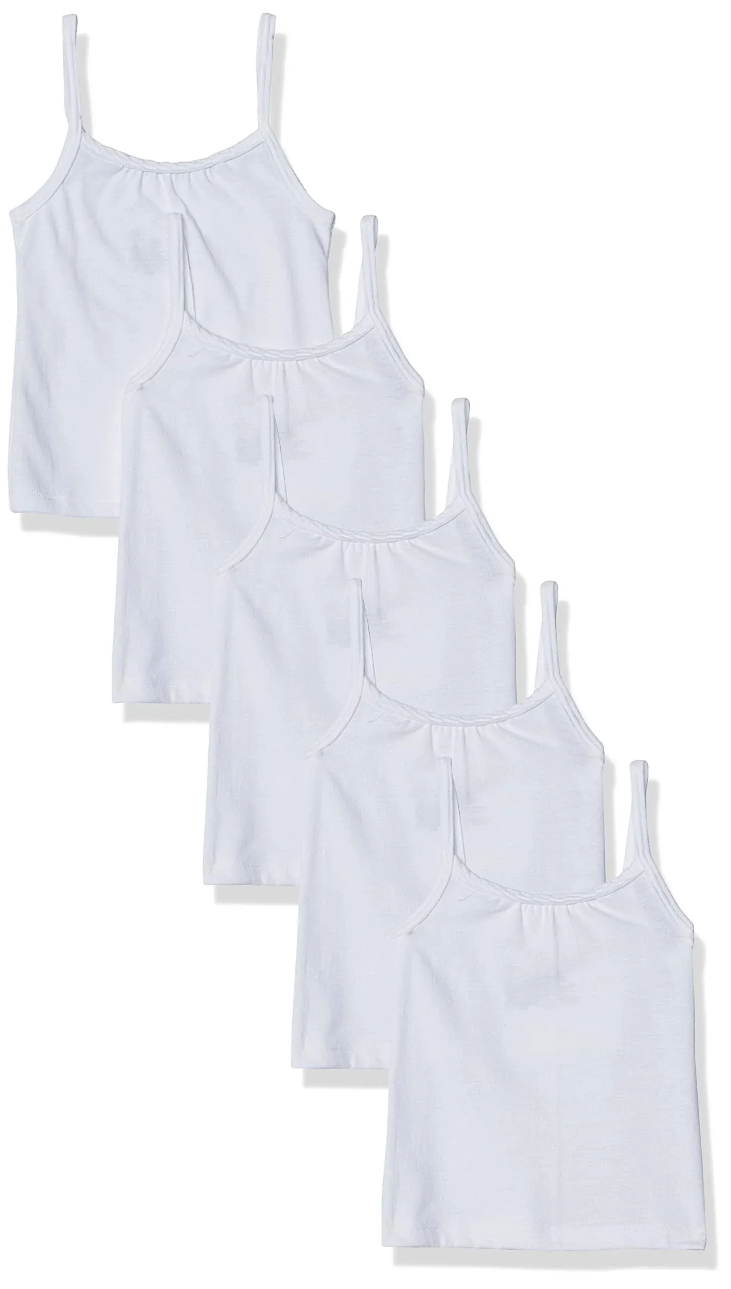 Hanes Girls' Camisole, 100% Cotton Tagless Cami, Toddler Sizing, Multiple Packs & Colors Available