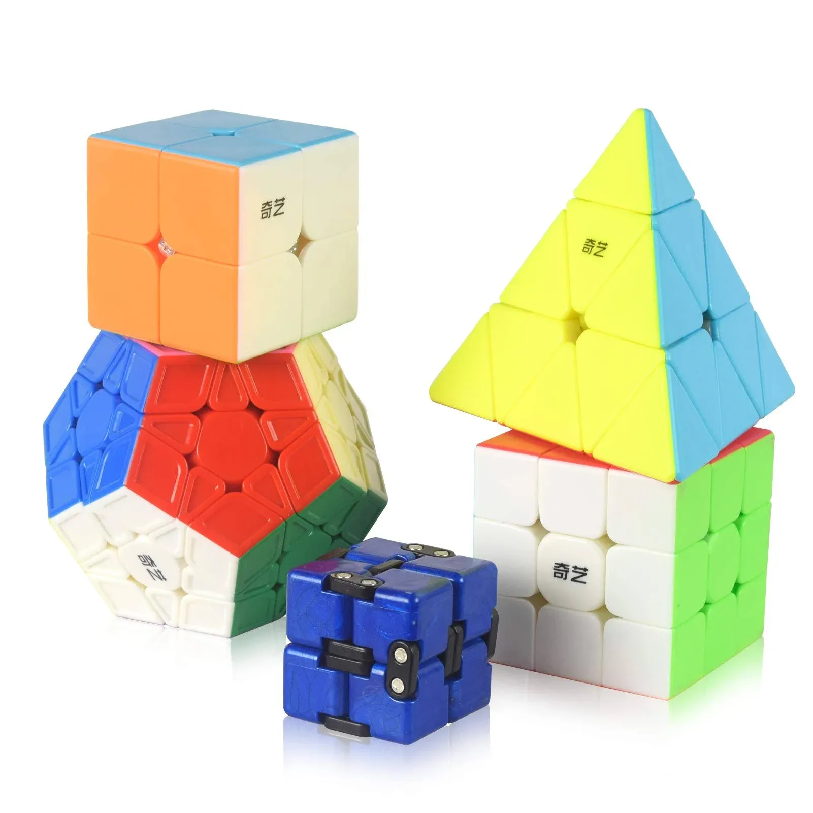 Speed Cube Set, 5 Pack Puzzle Cube Bundle - Infinity Cube,2X2X2, 3X3X3,Pyramid ...