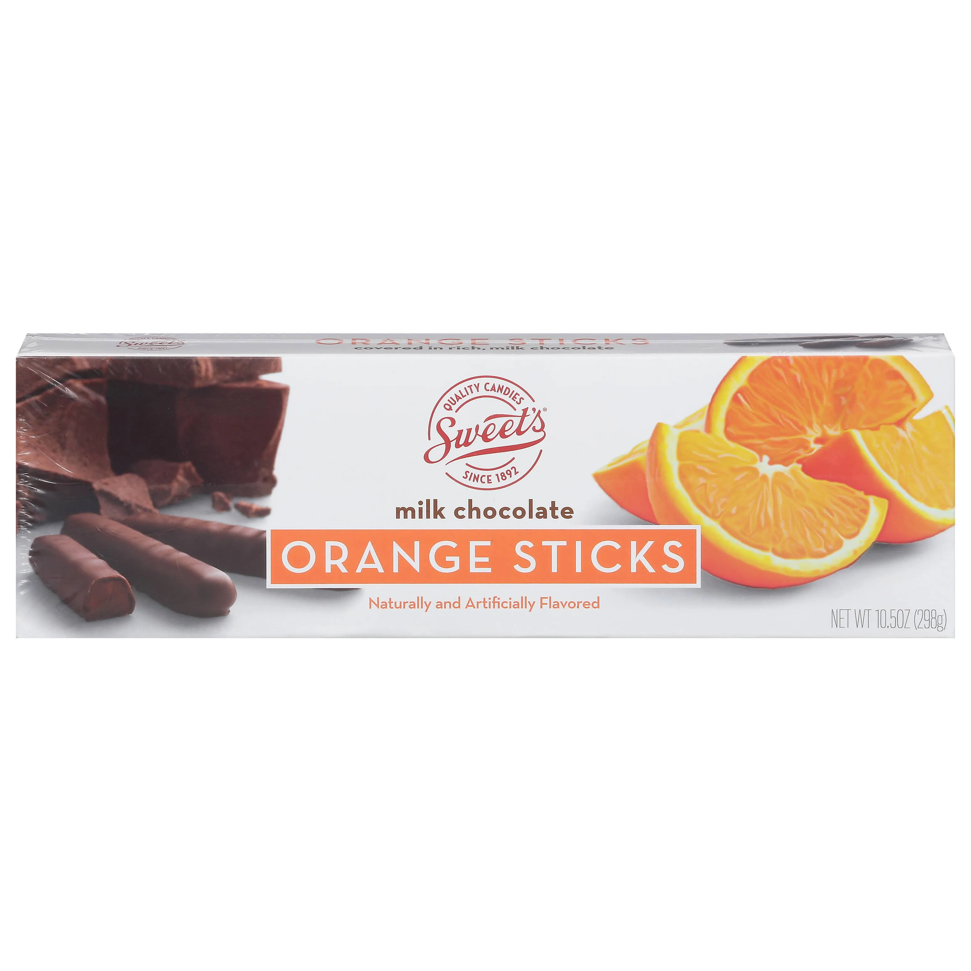 FRESH Sweet&#039;s Candy Milk Chocolate Covered Orange Flavored Sticks - 10.5 oz