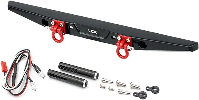 LCX Aluminum Rear Bumper Upgrades Parts for Traxxas TRX4 Axial SCX10 II III PRO