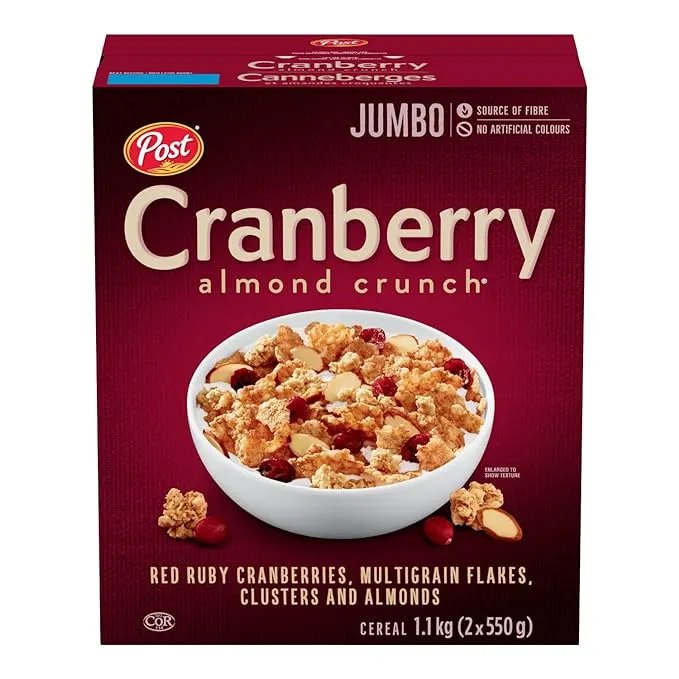 Post Cranberry Almond Crunch Cereal 1.1kg/2.2 lbs. {Imported from Canada}