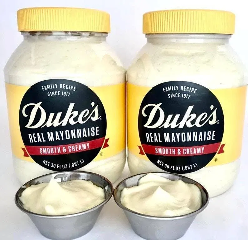 Duke's Mayonnaise, 30 Ounce Jar, (Pack of 2) Bundle with Two Stainless Steel ...