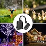 Wireless Remote Control Outlet FosPower 2 Outlets 80ft Range Heavy Duty Outdoor