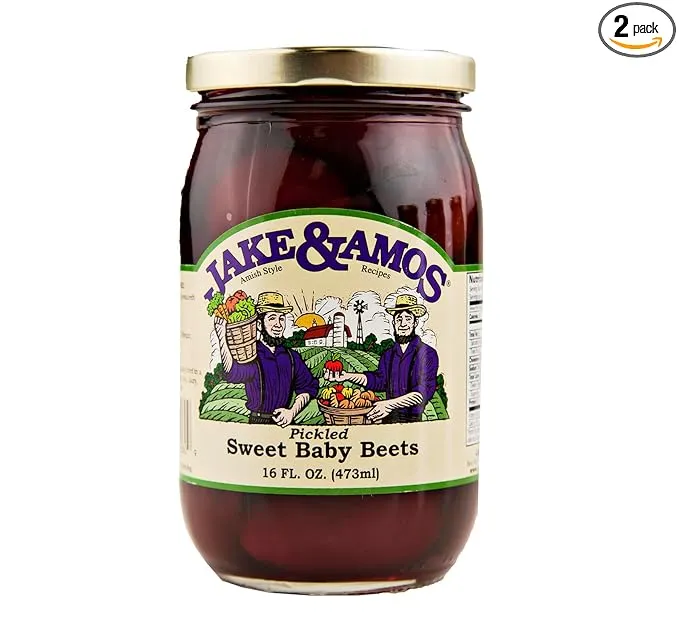 Jake & Amos - Pickled Sweet Tiny Baby Beets / 2 - 16 Oz. Jars