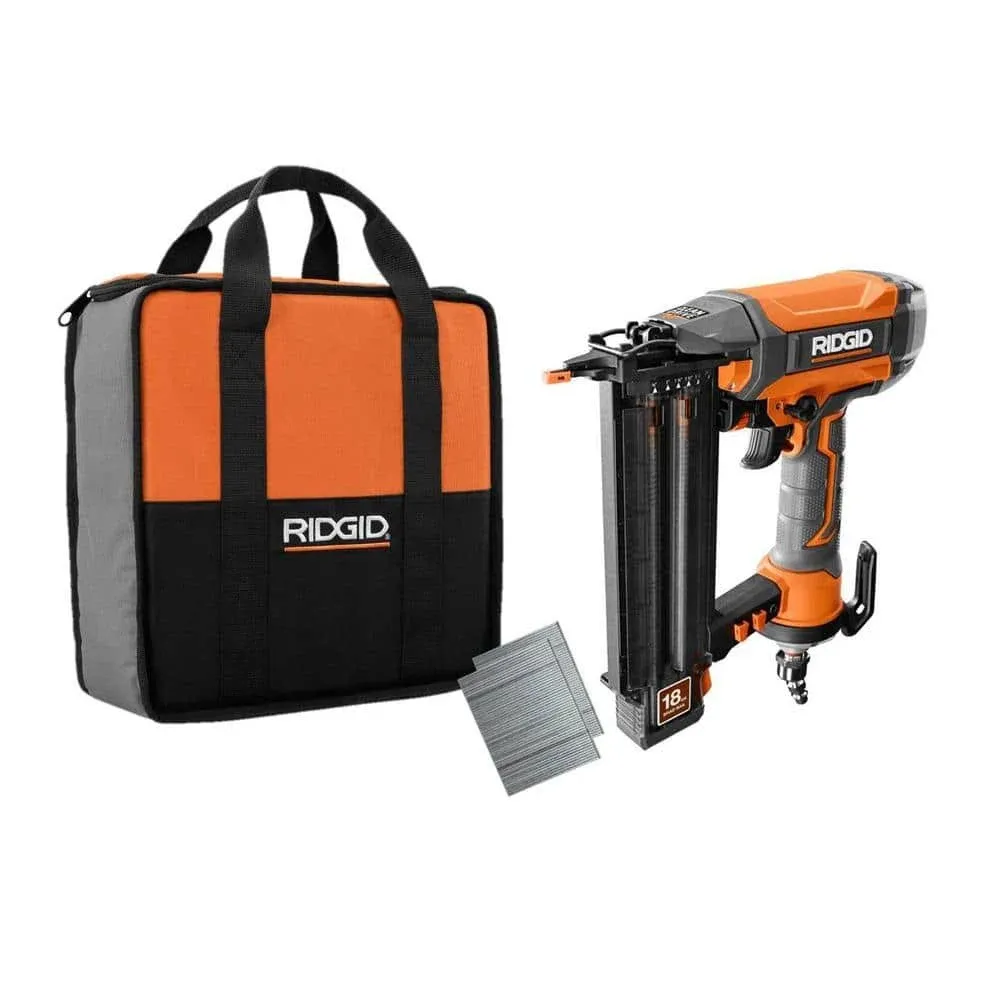 Ridgid R213BNFR5025LF 18-Gauge 2-1/8 in. Brad Nailer w/ Clean Drive Technology ...