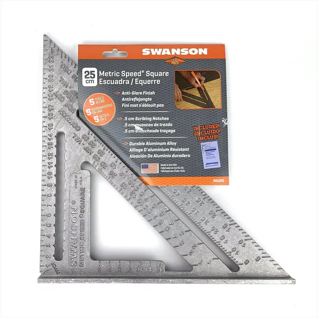 Swanson EU202 METRIC SPEED SQUARE Grey 25 cm