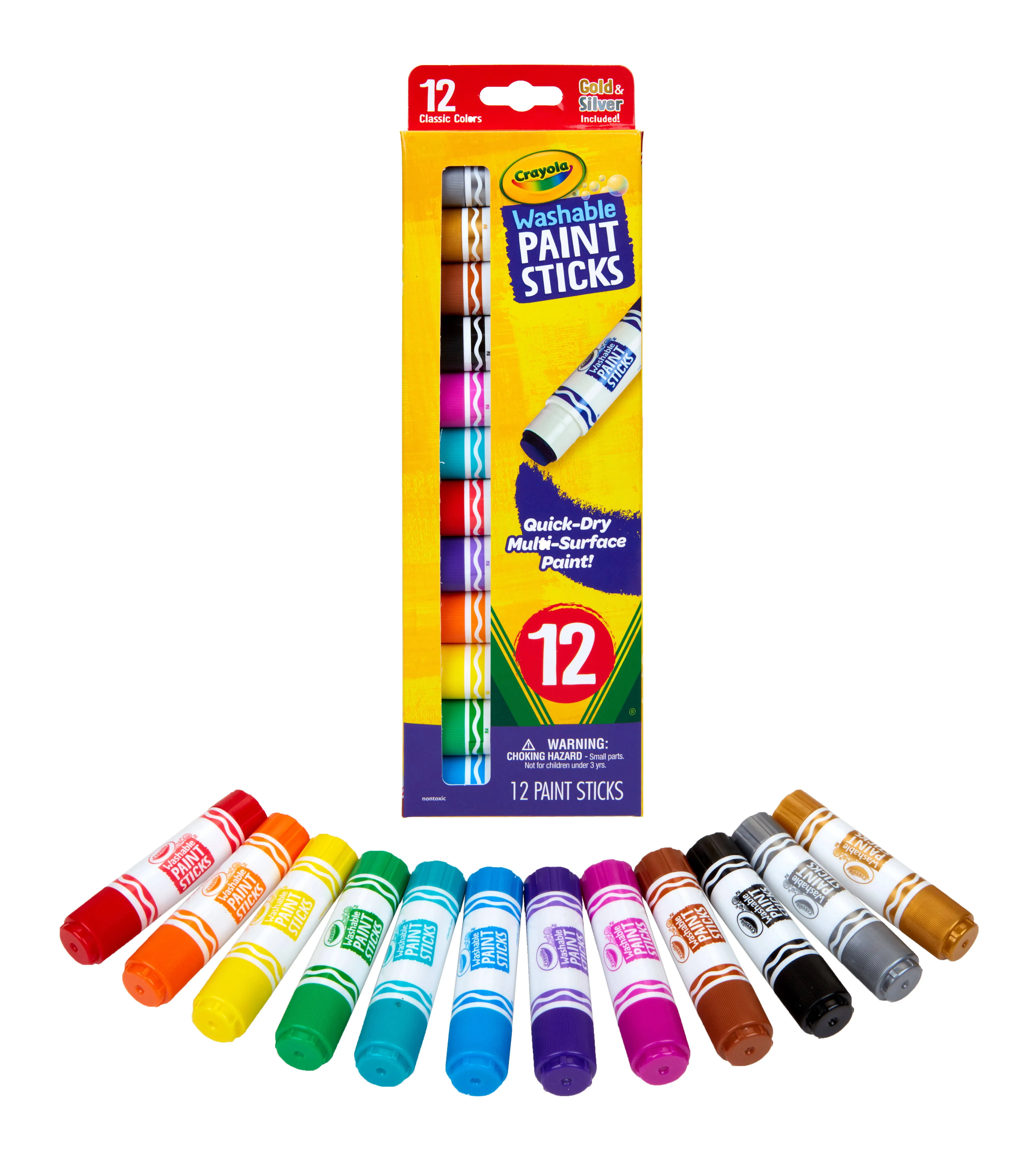 Crayola Washable Paint Sticks, 12 Pack