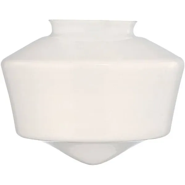 Design Classics Lighting Opal White Glass Shade - 3-Inch Fitter Opening