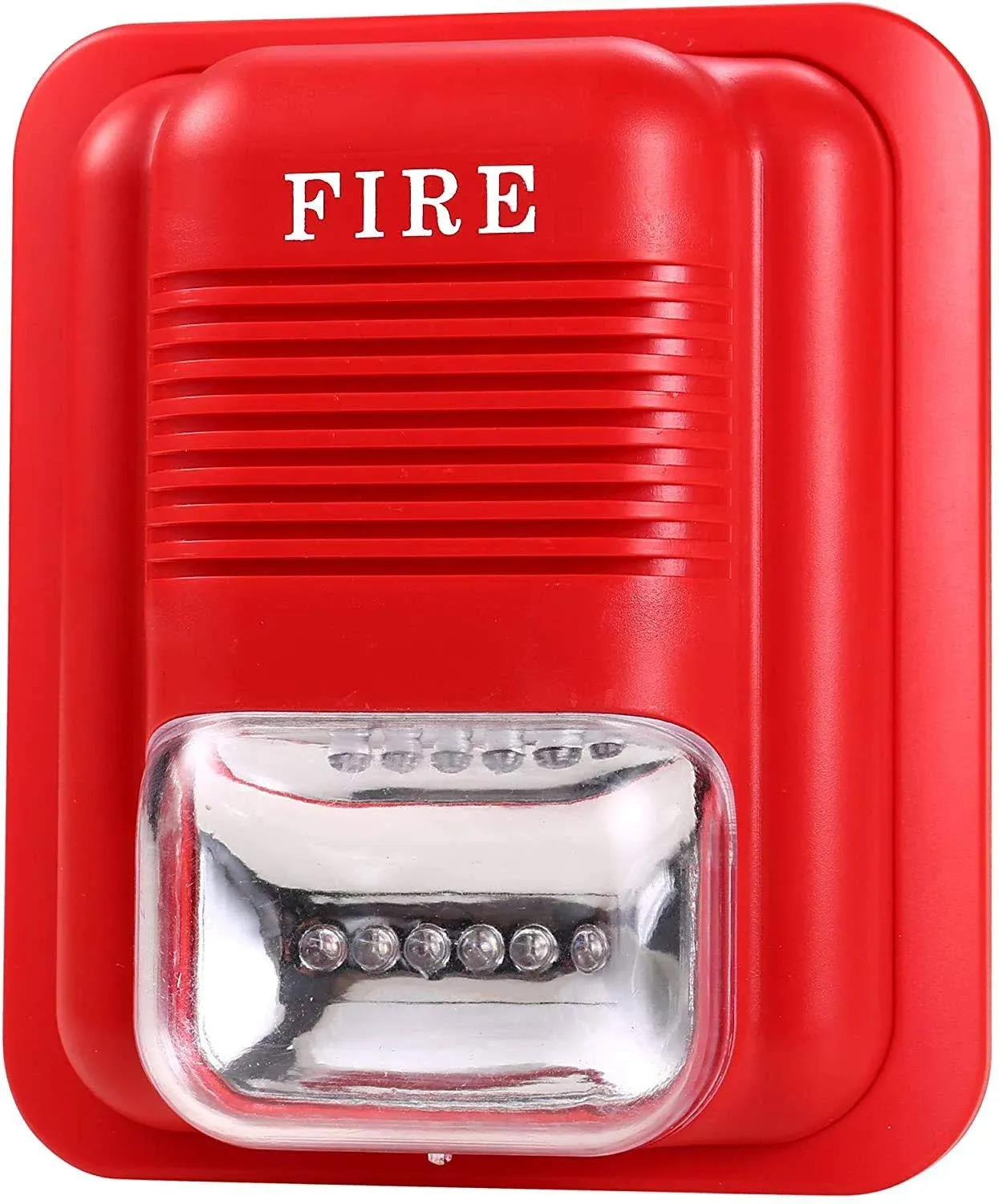 Carevas Fire Alarm Warning Strobe Siren Horn Sound & Strobe Alert System for Home Office Hotel Restaurant