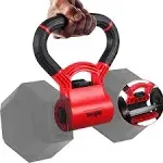 Yes4all Kettle Grip New Version - Kettle Grip Handle to Convert Dumbbells Into Kettlebells for Workouts with Capacity Up to 100 lbs