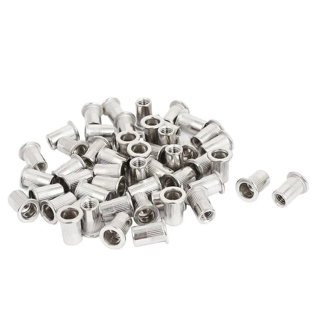 uxcell M6 Thread 304 Stainless Steel Rivet Nut Insert 50pcs