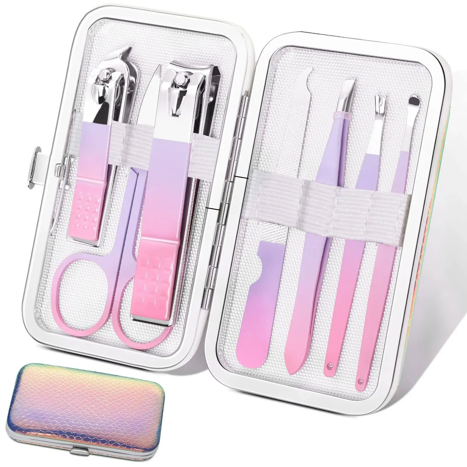 Manicure Set Women Nail Clippers 8in1 Manicure Pedicure Kit Basis Stainless S...