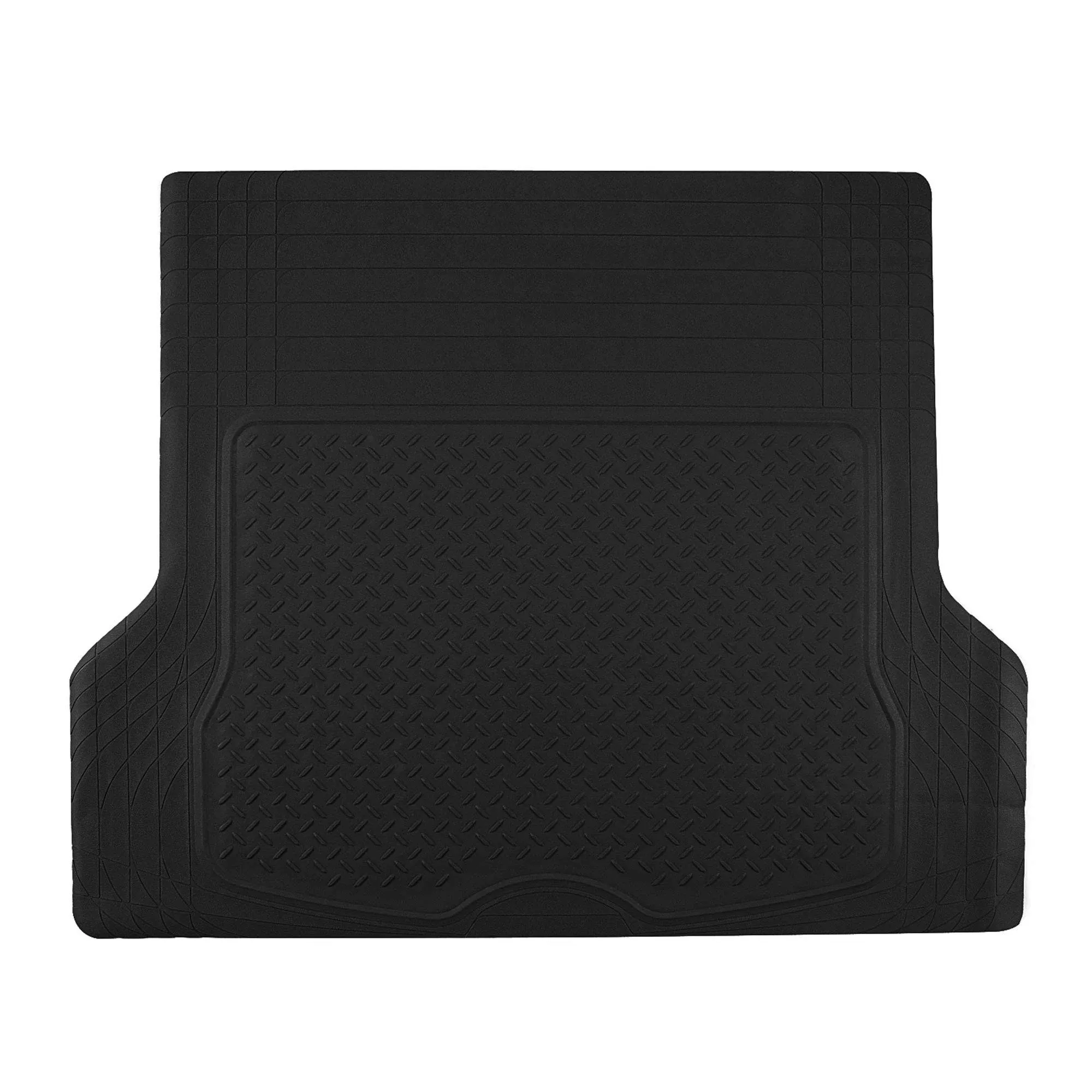 FH Group Car Cargo Mats - Large Heavy-Duty Rubber Cargo Mat for Cars, Universal Fit Full Set, Trimmable Automotive Floor Mats, ClimaProof Floor Mats For Most Sedan, SUV, Truck Floor Mats Black