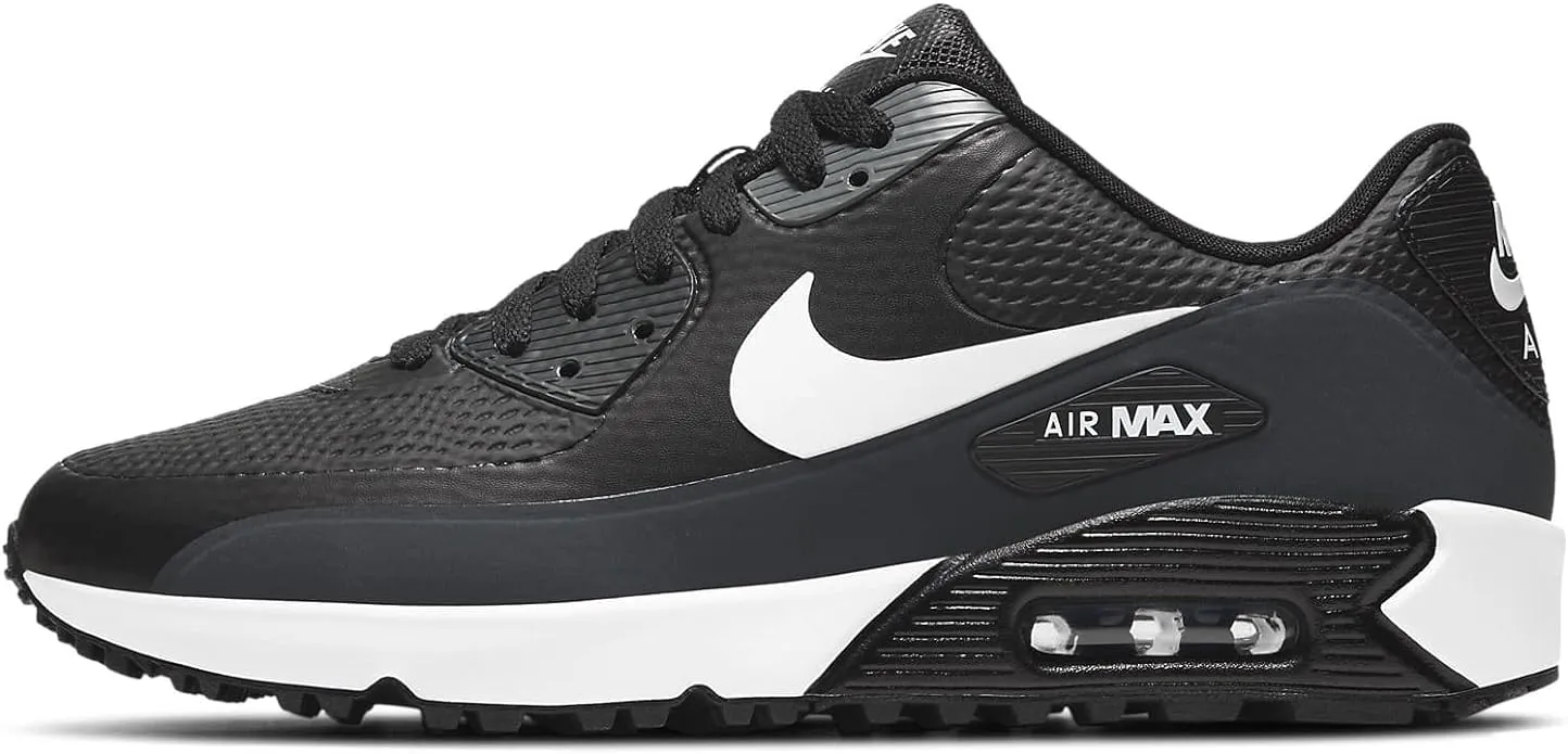 Nike Men's Air Max 90 G Golf Shoes, Size 8, Black/White