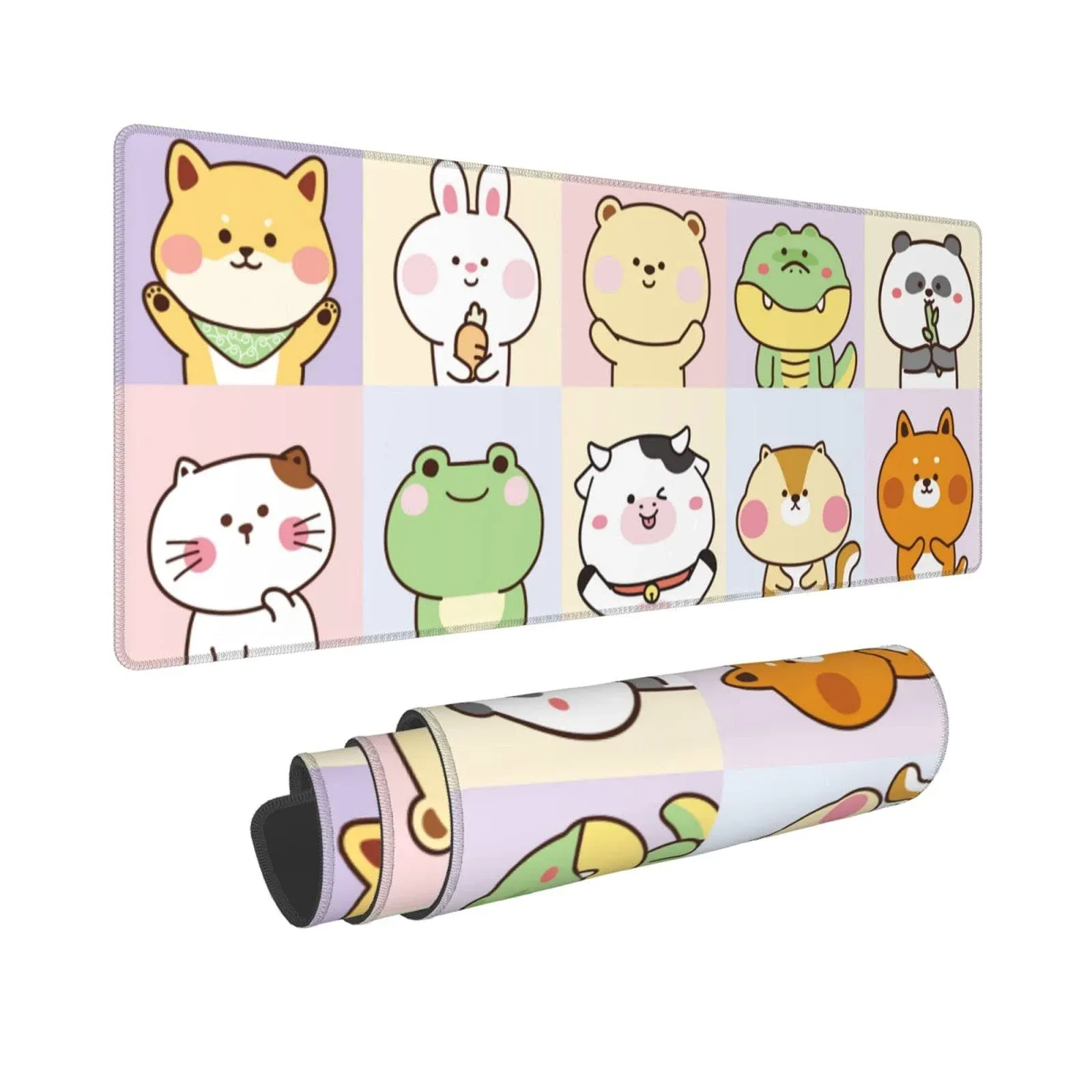 Kawaii Animals Gaming Mouse Pad Large XL Cute Desk Mat Long Extended Pads Big...