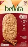 belVita Cinnamon Brown Sugar Breakfast Biscuits, 30 Total Packs, 6 Boxes (4 Biscuits Per Pack)