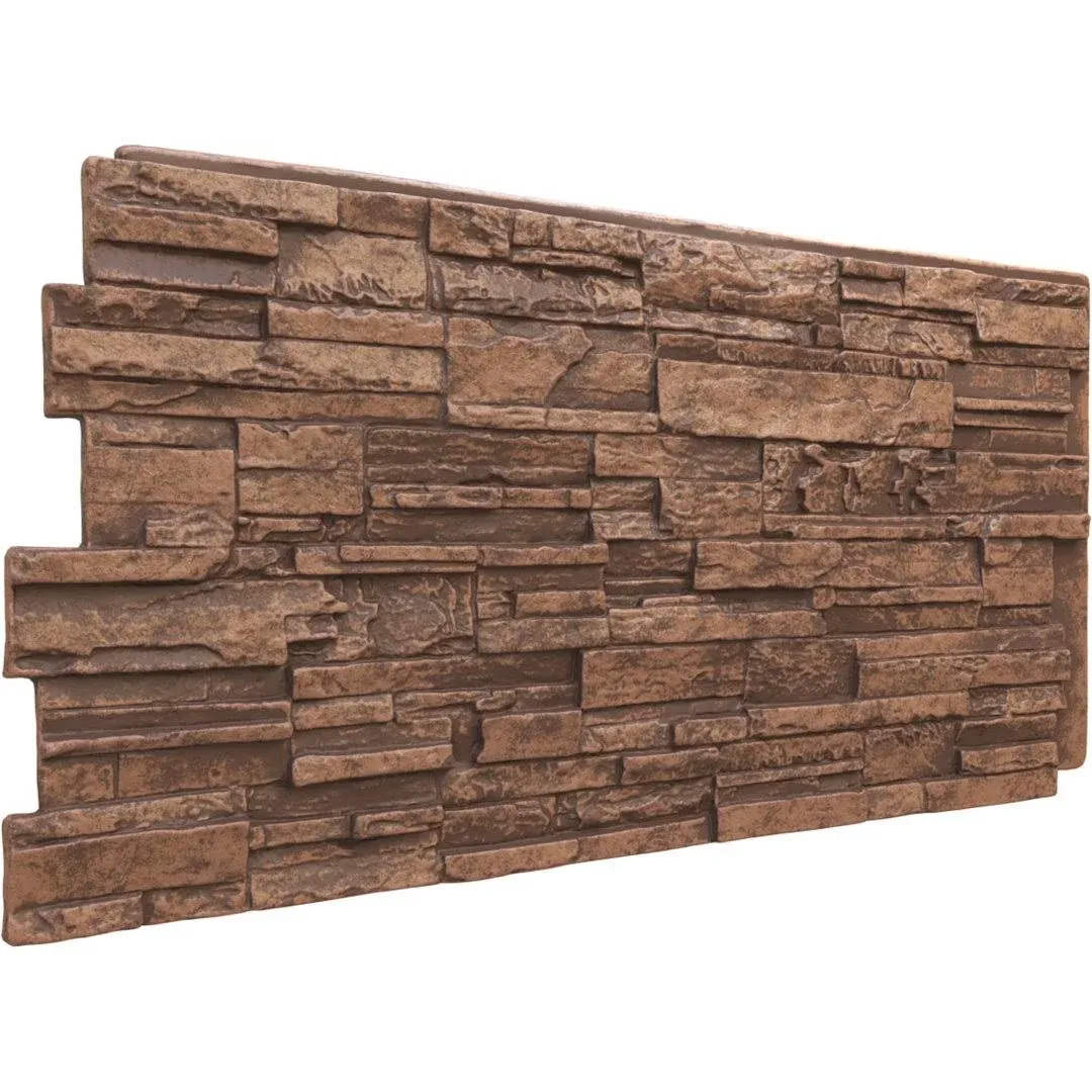 Cascade Stacked Stone Stonewall Faux Stone Siding Panel Sedona