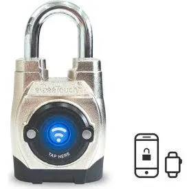 eGeeTouch&#174; 5th Generation Smart Padlock Short Shackle Satin Silver 5-02501-94