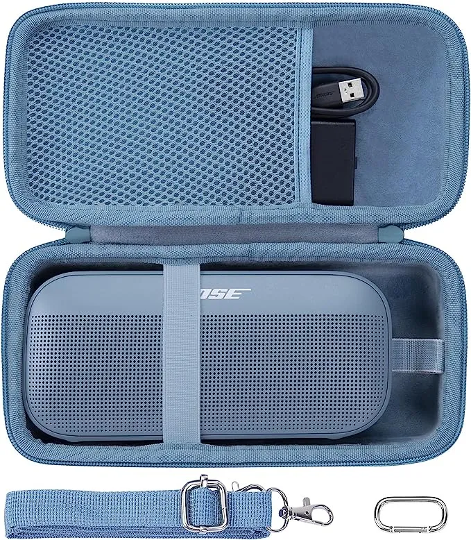 co2CREA Hard Travel Case Replacement for Bose New SoundLink Flex 2nd Gen/Bose SoundLink Flex Bluetooth Portable Speaker (Stone Blue Case)