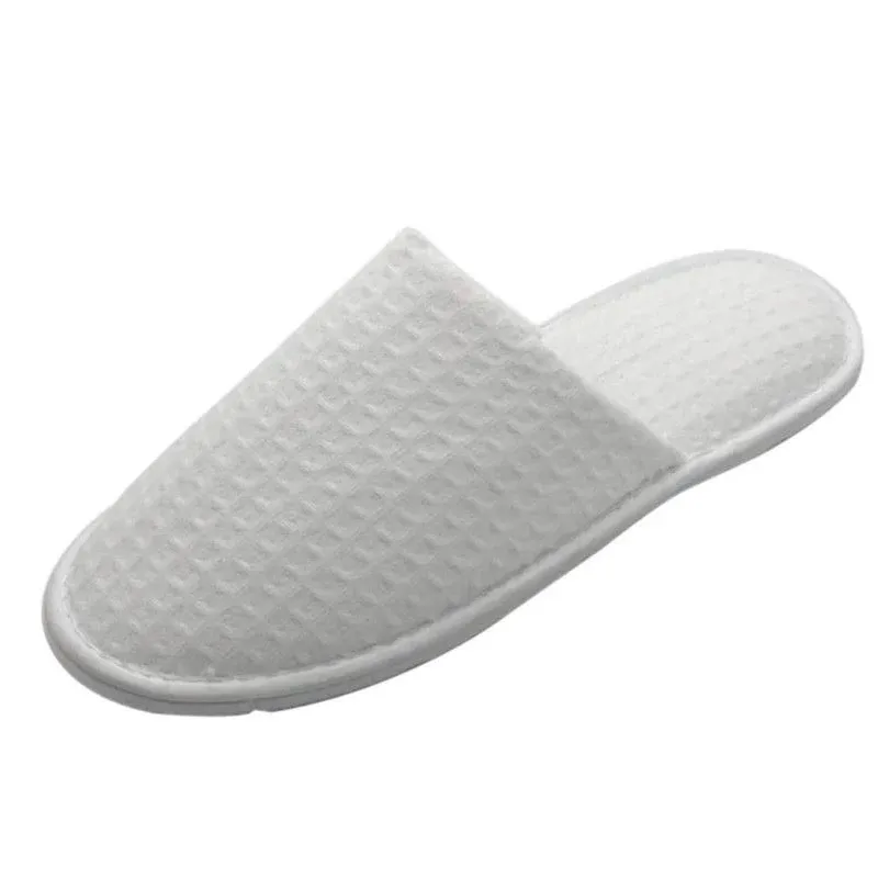 Travelwell Closed Toe Waffle Spa Slippers Bulk Hotel Unisex Slippers for Women ...