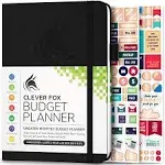 Clever Fox Budget Planner - Expense Tracker Notebook. Monthly Budgeting Organizer, Finance Logbook & Accounts Book, Bill Tracker, A5 (Black)