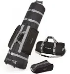 Samsonite Deluxe 3 Piece Golf Travel Set - Black