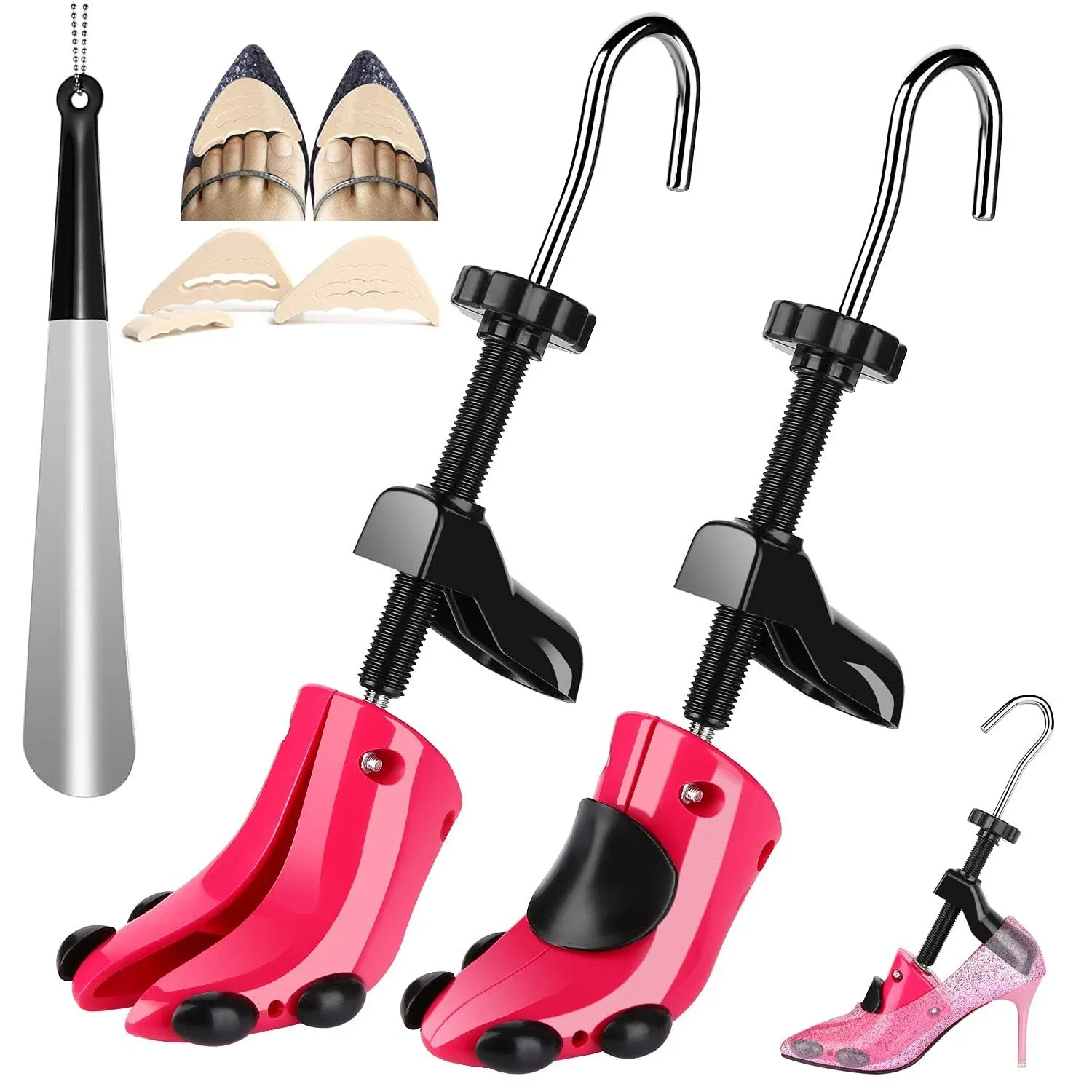 High Heel Shoe Stretcher, Pair 4-Way Shoe Expander Widener Shoe Tree Extender...