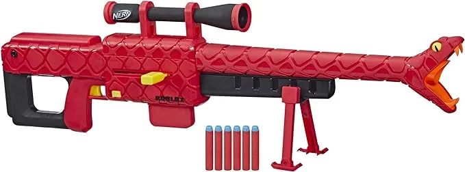 Nerf Roblox Zombie Attack Viper Strike Sniper Blaster with 6 Nerf Elite Darts