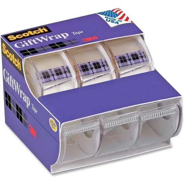 Scotch(R) Gift Wrap Tape, 0.75 x 300 Inches, 6 Pack