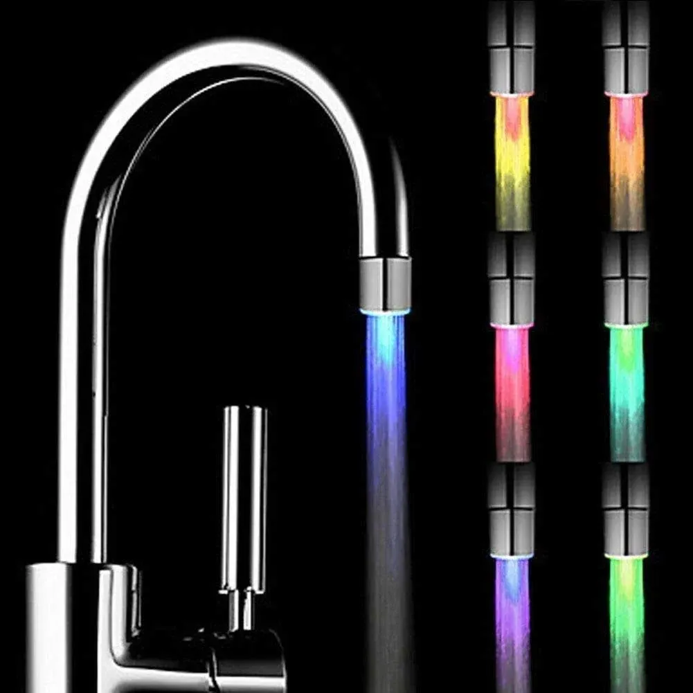 ZYTC LED Faucet Lights 7 Colors Changing Automatically LED Water Faucet Light ...