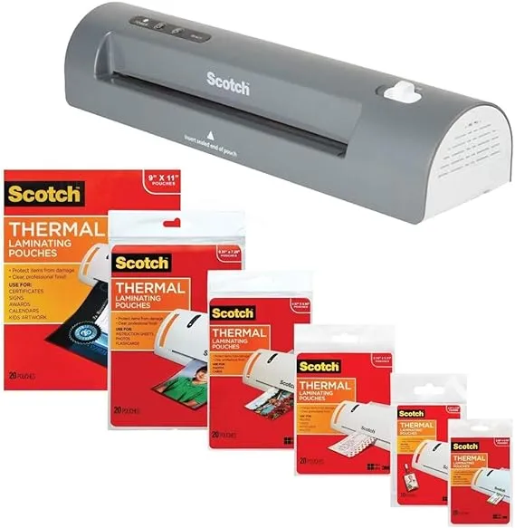 3M Laminator Kit With Every Size Laminating Pouch