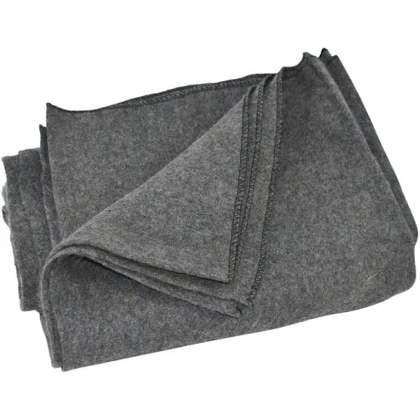 Large Gray Wool Army/Military Type Blanket Surplus Style Emergency/Survival Gear