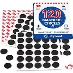 Magnetic Dots 120pcs - Round Magnets with Adhesive Backing, Circle Size Diameter 0.8’” x 0.08” on 4 Tape Sheets, with 3M Strong Adhesive Backing. Perfect for DIY, Art Projects, Industrial & Fridge