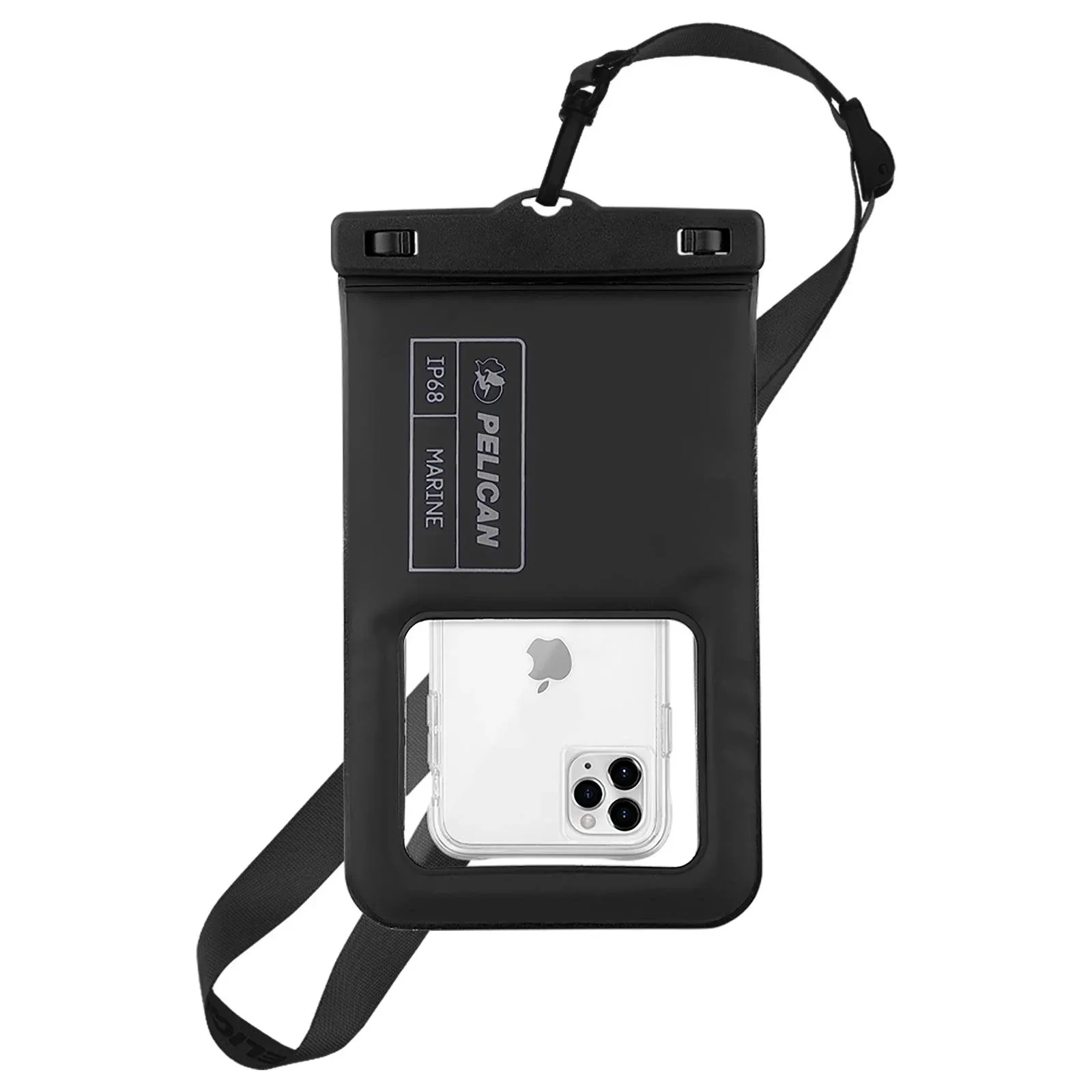 Pelican Marine - IP68 Waterproof Phone Pouch / Case (Regular Size) - Floating Waterproof Phone Case - iPhone 14 Pro Max/ 13 Pro Max/ 12 Pro Max/ 11/ S23/ Pixel 7 - Detachable Lanyard - Olive Green 