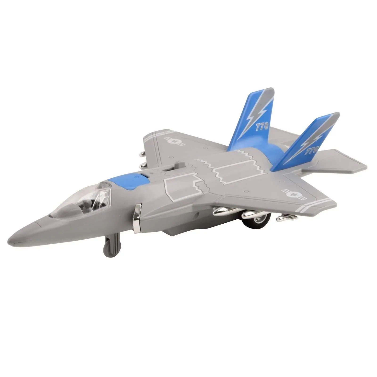 Vokodo Army Air Force Fighter Jet F-22 Toy Military Airplane Friction Powered 1 ...