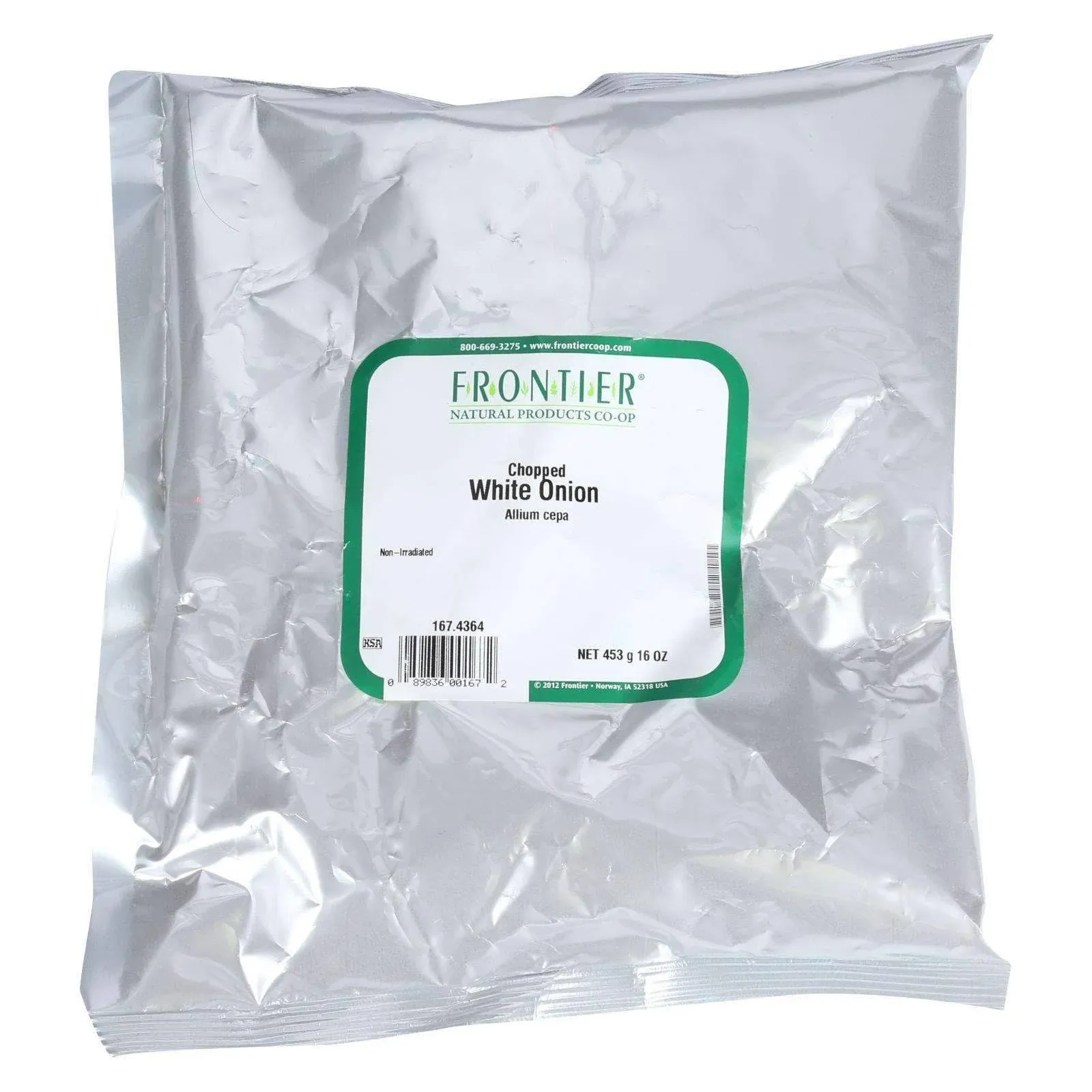 Frontier Co-op, Chopped White Onion, 16 oz (453 g)