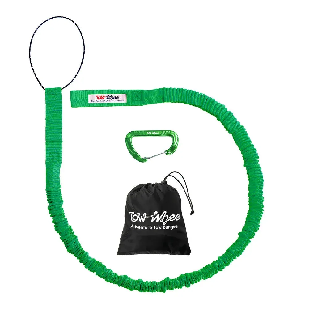 TowWhee E-Bike/Adult Connect Kit Bike Bungee Tow Rope Green