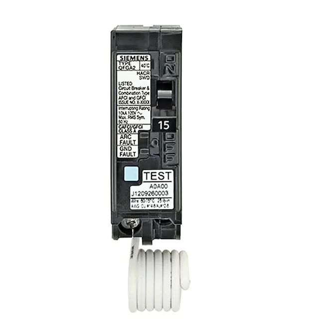 Siemens Q115DFP 15-Amp AFCI/GFCI Dual Function-Circuit Breaker