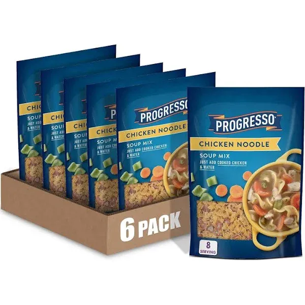 Progresso Chicken Noodle Dry Soup Mix, Family Size, 7.2 oz. (Pack of 6)