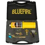 BLUEFIRE Solid Brass Pencil Flame Gas Welding Torch Head Nozzle Professional Upgrade Kit with MAPP All-Purpose Bundle with hard box interchangeable heads Fuel by MAP Pro Propane CGA 600 Cylinder