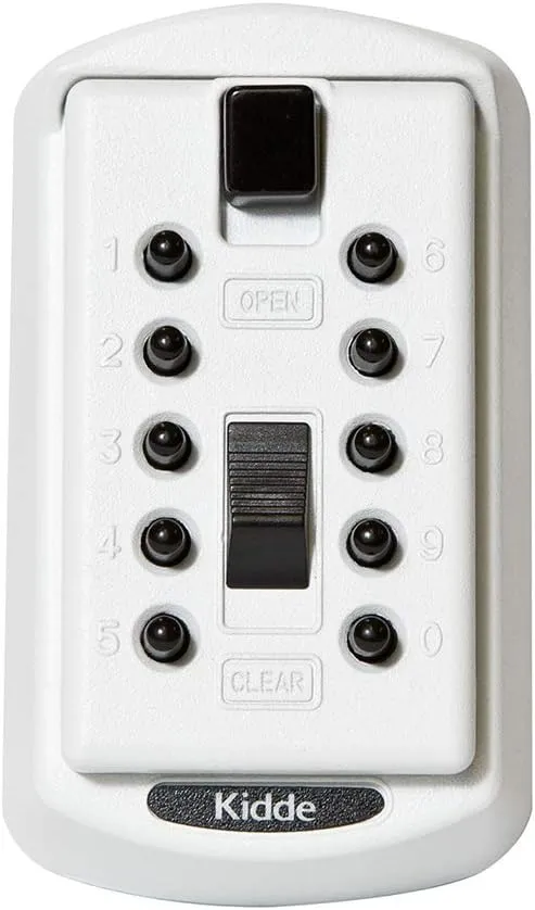 Kidde - #001413 Keysafe Slimline 2-Key Push Button, White