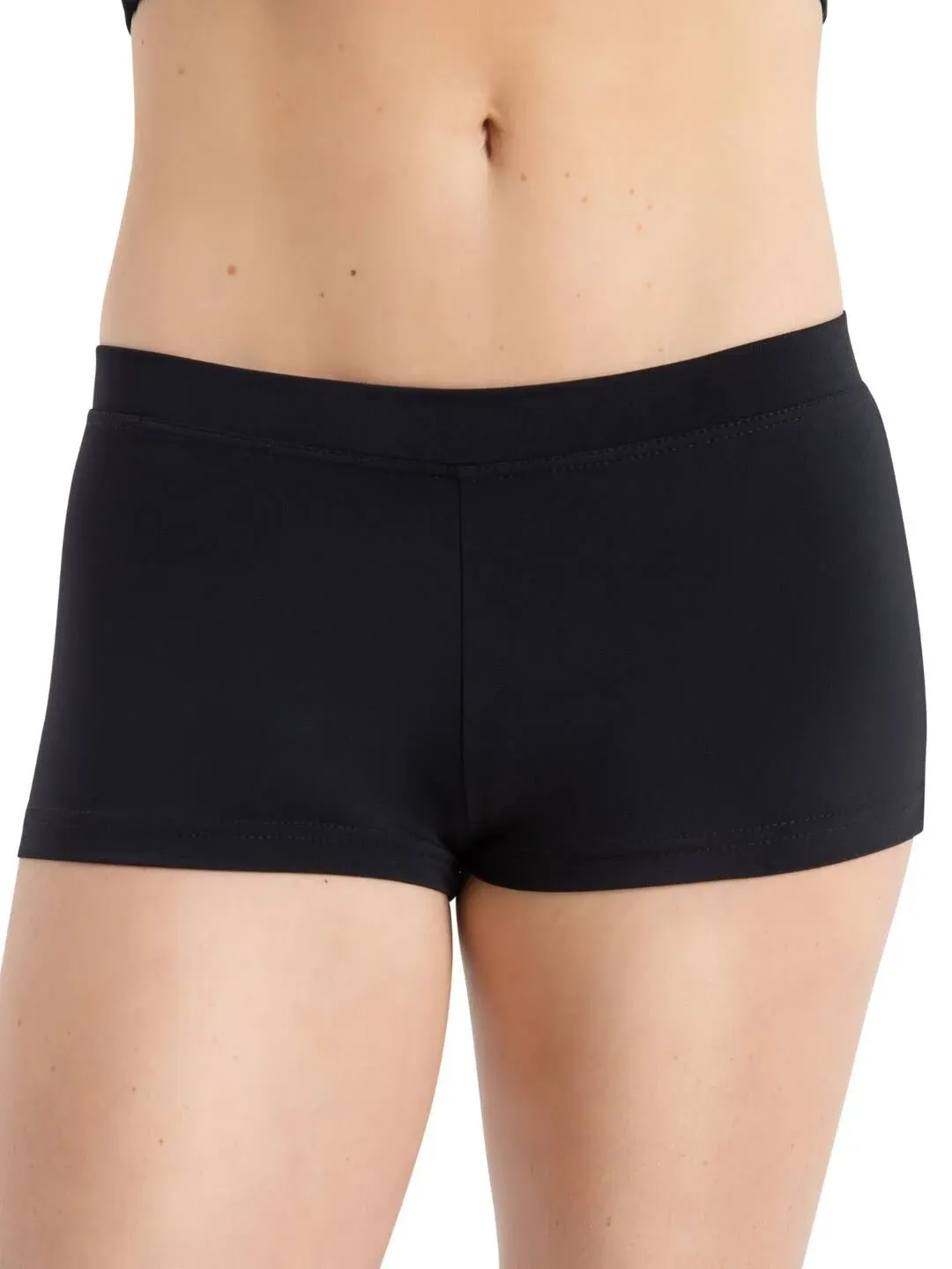 Capezio Black Women's Team Basics Boy Cut Low Rise Shorts, 1x