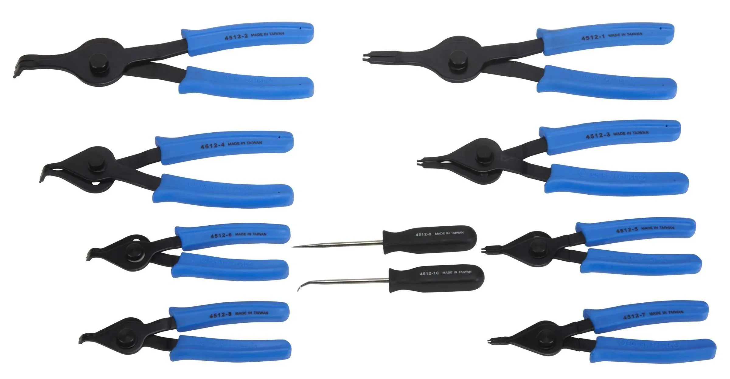 OTC 4512 Internal/External Snap Ring Pliers Set