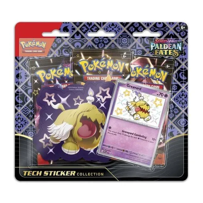 Pokemon Scarlet &amp; Violet Paldean Fates Tech Sticker Collection | Shiny Fidough