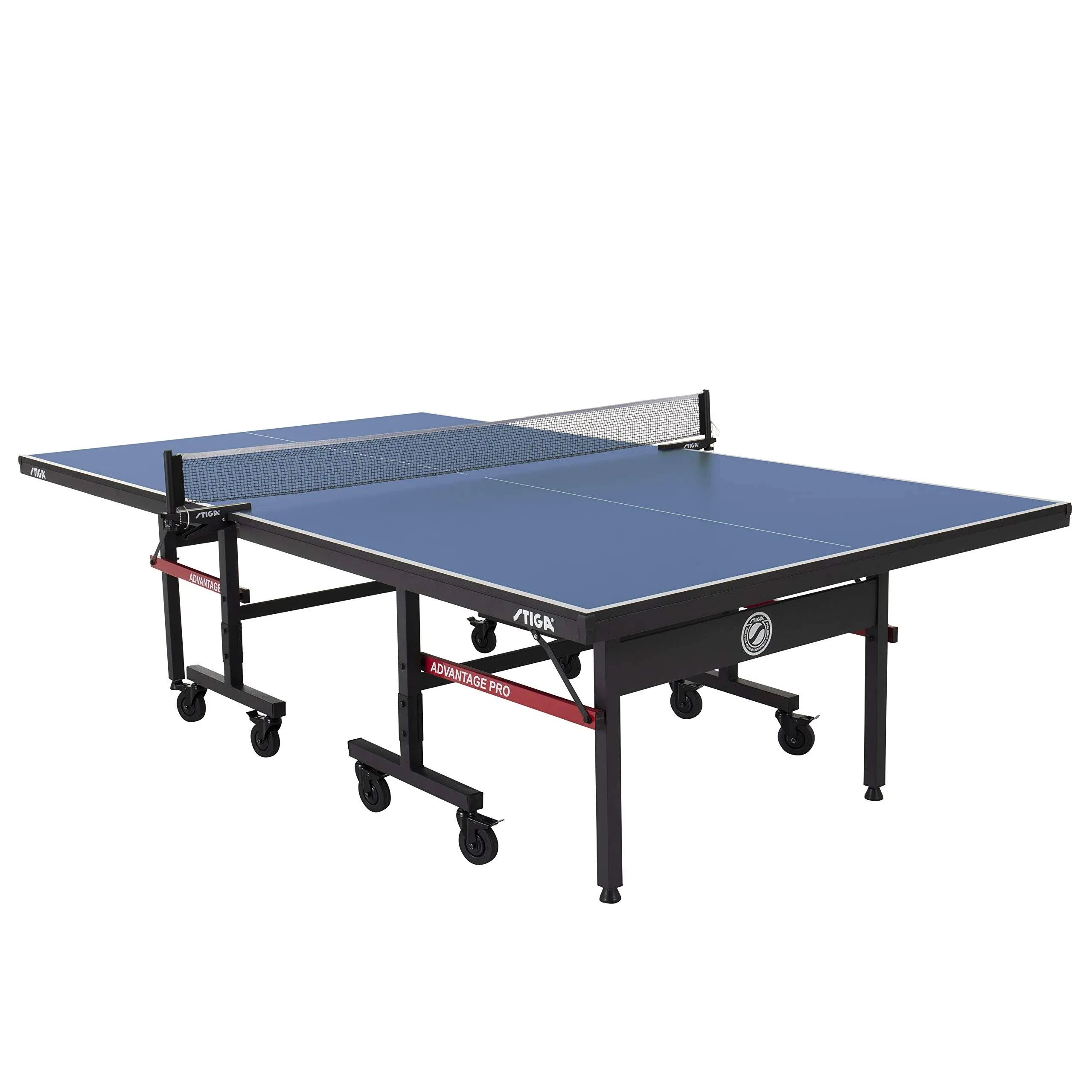 STIGA Advantage Professional Table Tennis Tables - Competition Indoor Design with Net & Post - 10 Minute Easy Assembly Ping-Pong Table with Single Player Playback and Compact Storage