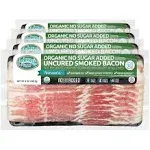 Pedersons Farms Organic No Sugar Added Uncured Smoked Bacon 4 Packages 8 Ounces Each