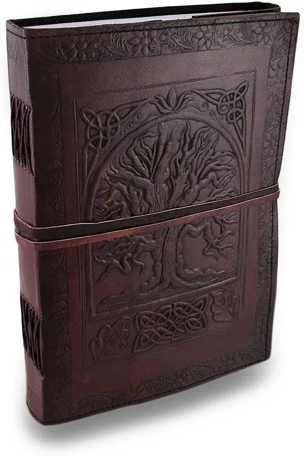 Handmade Leather Tree of Life Journal Embossed Writing Notebook Bound Diary